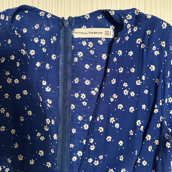 Faithful the Brand Farah Dress Cobalt Blue Size US 4 - Picture 4 of 9